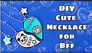 Easy Diy cute PANDA Friendship Necklace from paper-Tutorial/BFF gift idea/Locket for best friend/How