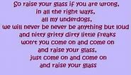 Pink - Raise your Glass (lyrics)
