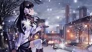 Anime Girl Winter Snow Live Wallpaper