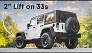 2 Inch Lift Kit with 33" Tires on a Jeep Wrangler JK - Is it any good?