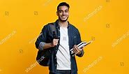Smart Arab Guy Student Backpack Bunch Stock Photo 2037473489 | Shutterstock