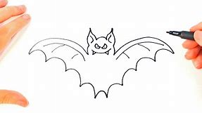 How to draw a Bat | Bat Easy Draw Tutorial