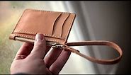 Leather Zip Wallet with Built in Wristlet // Leather Craft TUToRiaL