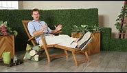Coral Coast Dorado Acacia Steamer Deck Lounge Chair - Product Review Video