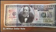 $1 Million United States Dollar Note (USD 1,000,000.00) - Real or not real?