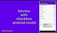 listview with checkbox android studio