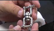 Double Jaw Swivel Shackle Stainless Steel