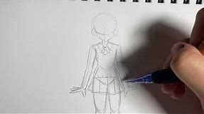 How to draw: Anime School Girl Full Body (EASY TUTORIAL)