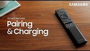 How to pair and charge your new 2021 solar Smart remote | Samsung US