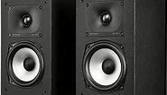 Polk Monitor XT15 Pair of Bookshelf or Surround Speakers - Hi-Res Audio Certified, Dolby Atmos & DTS:X Compatible, 1" Terylene Tweeter & 5.25" Dynamically Balanced Woofer (Pair, Midnight Black)