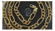 18k Figaro chain 6MM , gold chain, 18k Real gold Figaro chain , gold chain necklace, gold chain