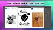 Adobe Illustrator Tips | How to Make a Black and White Vector Logo | Canva Graphics