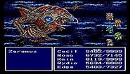 FFIV Final Boss Battle Zeromus Vs Level 99 Party - SNES (HD) 60fps
