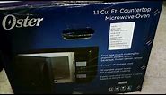 Unboxing Oster 1.1 cubic feet microwave oven