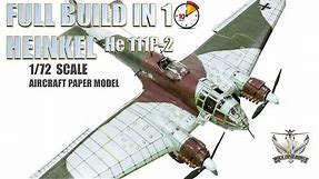 PAPER MODEL - FULL BUILD IN 10 MINUTES - HE111 P-2