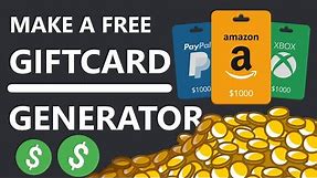 Make a Free Gift Card Generator Website