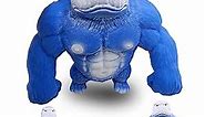 Large Squishy Gorilla Toy Figure,Soft Rubber Monkey Toy for Children and Adults,Stretchy Gorilla Stress Toy for Stress Relief and ADHD Autism,Sensory Monkey Toy Gift for Birthday,Christmas(Blue)