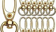 Swivel Clasp Clips,50pcs 35mm Swivel Trigger Clips Metal Keyring Clasps Snap Hooks for Hanging Key Chains Dog Leashes Crafts Decorations,Gold