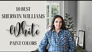 10 BEST Sherwin Williams WHITE Paint Colors