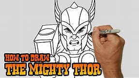 How to Draw Thor- Simple Video Lesson