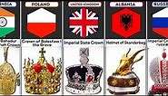 Royal Crowns From Different Countries | Comparison Video