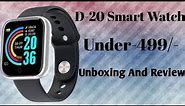 D-20 / Y68 Smart Watch Unboxing And Review Price Just 499/-