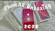 Unboxing IPhone XR Product Red in 2021 (Aesthetic) ❤️ || NJ TECHNOLOGY