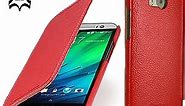 StilGut® Book Type, Leather Case for HTC One M8 & M8s, Red