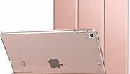 MoKo Case Fit New iPad Air (3rd Generation) 10.5" 2019/iPad Pro 10.5 2017 - Slim Lightweight Smart Shell Stand Cover with Translucent Frosted Back Protector - Rose Gold (Auto Wake/Sleep)