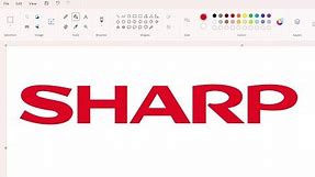 How to draw the Sharp Corporation logo using MS Paint | How to draw on your computer