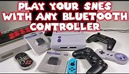8Bitdo SNES Retro Receiver Bluetooth Controllers On The Super Nintendo