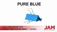 JAM PAPER® Large Blue Binder Clips