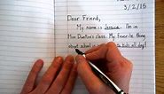 How to write a Friendly Letter