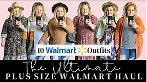 ✨10 Outfits✨ The ULTIMATE Plus Size Fall Walmart Haul | Plus Size Walmart Try On Haul