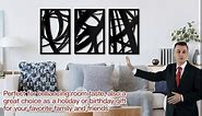 Abstract Black Metal Wall Art, Metal 3D Textured Wall Sculpture, Modern Hollow Out Design Metal Wall Decoration, Abstract Wall Art for Living Rooms, Offices, Restaurants(Black, 23in*15in*3)