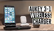 AUKEY 3 in 1 wireless charging station | ideal for iPhone, Samsung, smartwatches and AirPods [4K]