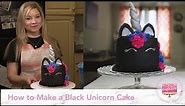 How to Make a Black Unicorn Cake