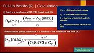 I2C pull up resistor calculation, bus capacitance, and rise time lecture 9