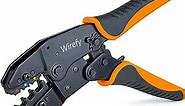 Wirefy Crimping Tool For Insulated Electrical Connectors - Ratcheting Wire Crimper Tool - Crimping Pliers - Ratchet Terminal Crimper - Wire Crimping Tool | Crimper Tool Electrical and Crimp Tool