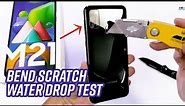 Samsung Galaxy M21 Durability Review - Bend Test|Drop Test|Waterproof Test|Unboxing|Scratch Test