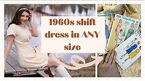 How to Sew a 1960s Shift Dress - Vintage Sewing Pattern Tutorial for Beginners with Pattern Drafting