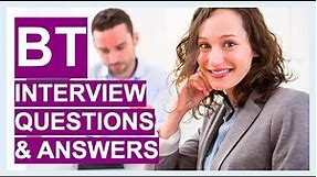 BT Interview QUESTIONS & ANSWERS! (How To PASS a British Telecom JOB Interview)