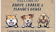 Pawfect House Personalized Door Mat, Home Decor, Welcome Mat, Door Mats Indoor, Indoor Door Mat, Funny Welcome Mat, Dog Welcome Mat, Welcome Mats Outdoor, Gift for Dog Lovers, Cute Doormat (2 Dogs)