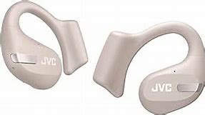 JVC New Nearphones Open Ear True Wireless Headphones with 16mm Large Drivers for Powerful Sound, Single Ear use, Compact Size, and Long Battery Life (up to 38 Hours) - HANP50TC (Beige)