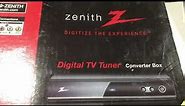 Zenith Digital TV Tuner Converter Box Model DTT901 unboxing