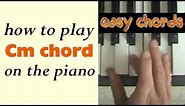 Cm Piano Chord - how to play C minor chord on the piano