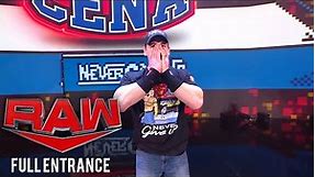John Cena starts crying during his entrance