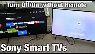 Sony Smart TV: How Turn Off / On with No Remote (Use Button on TV)