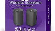 Roku Wireless Speakers (for Roku Streambars or Roku TV),Black 2 Count (Pack of 1)
