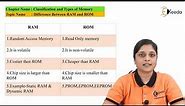 Difference Between RAM and ROM | Classification and Types of Memory | Digital Electronics in EXTC